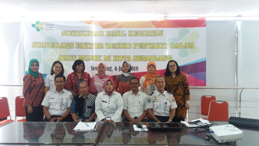 Sosialisasi Hasil Kegiatan Surveilans Faktor Risiko Penyakit dalam Arus Mudik di Kota Semarang Tahun 2018