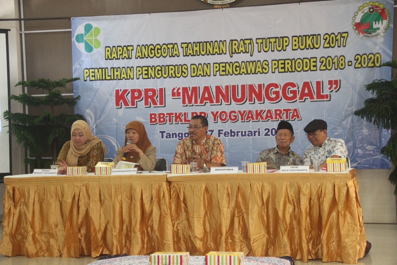 Rapat Anggota Tahunan Tutup Buku Tahun 2017 KPRI “MANUNGGAL” Yogyakarta
