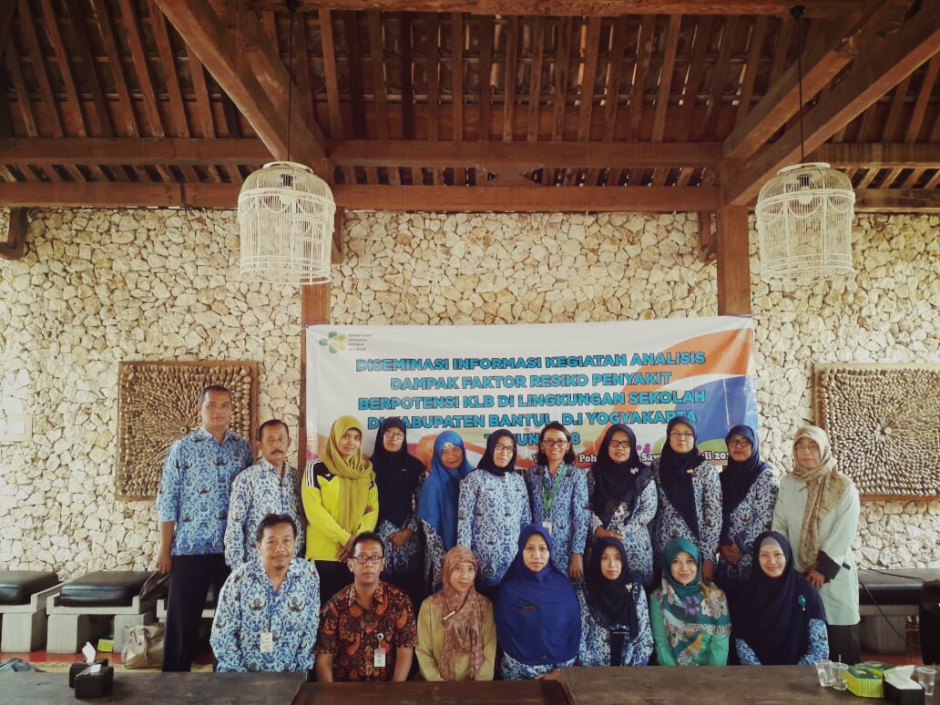 Diseminasi Informasi Kegiatan Analisis Dampak Faktor Risiko Penyakit Berpotensi KLB di Lingkungan Sekolah di Kabupaten Bantul Tahun 2018