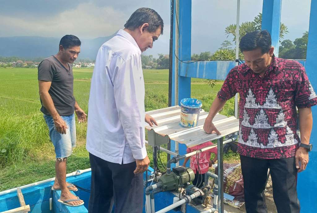 Monev TTG di Desa Jombor Kecamatan Tuntang Kabupaten Semarang, Alat Pengolah Air Minum Berfungsi Baik, Masyarakat Bahagia Mendapatkan Air Jernih