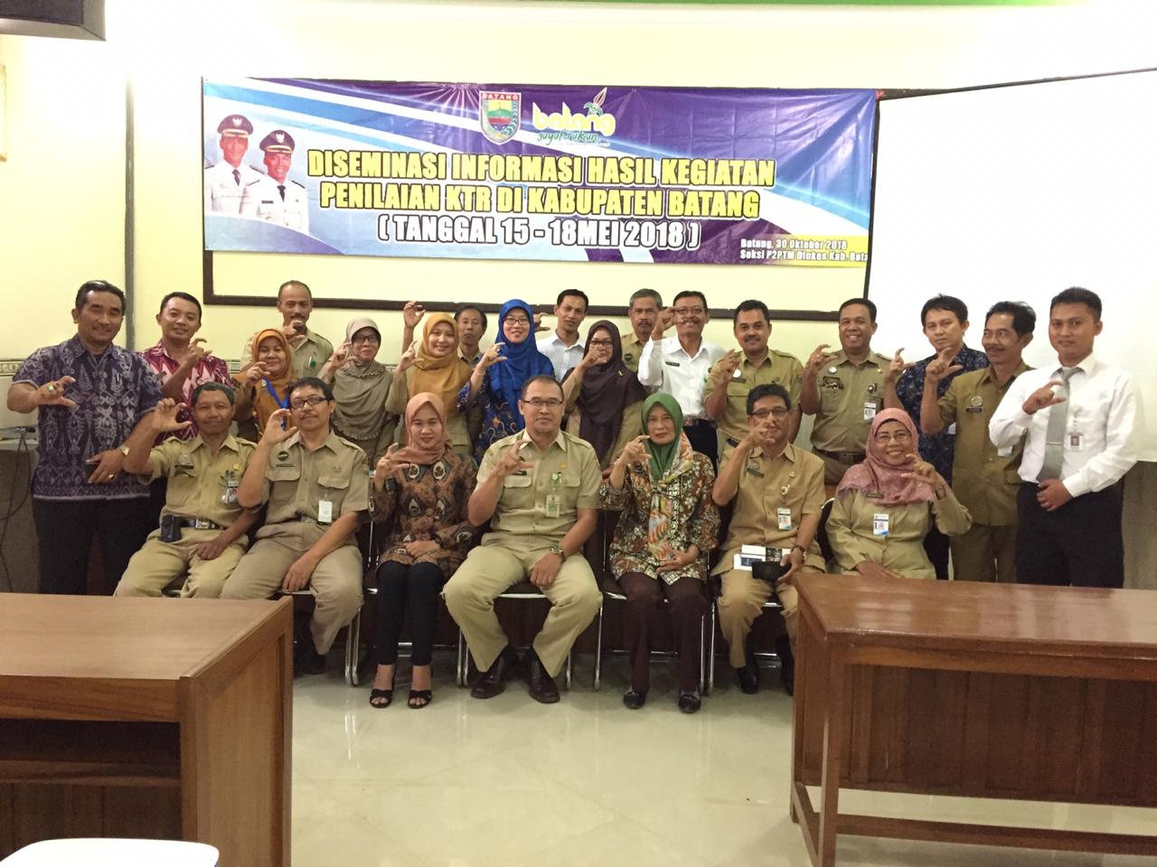 Diseminasi Informasi Hasil Penilaian Implementasi Kawasan Tanpa Rokok Di Kabupaten Batang Tahun 2018