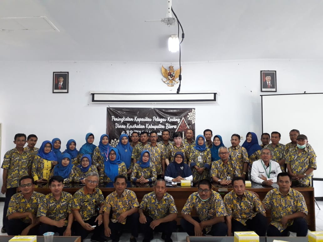 Peningkatan Kapasitas Petugas Kesehatan Lingkungan Dinas Kesehatan Kabupaten Blora di BBTKLPP Yogyakarta Tahun 2019