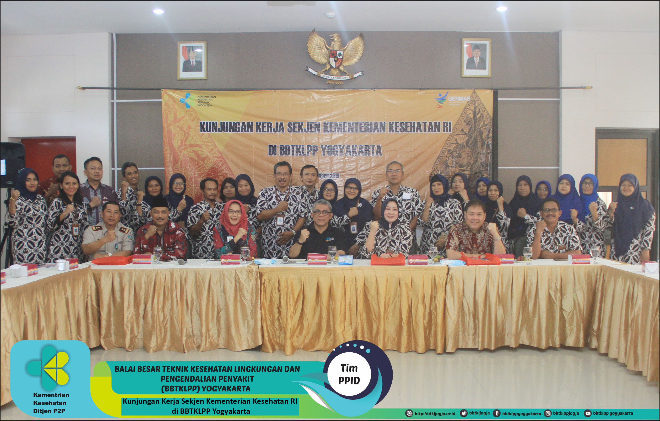 Kunjungan Kerja Sekjen Kementerian Kesehatan RI di BBTKLPP Yogyakarta