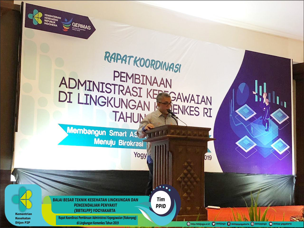 Rapat Koordinasi Pembinaan Administrasi Kepegawaian (Rakonpeg) di Lingkungan Kemenkes Tahun 2019, Hotel Dafam Fortuna, 24 April 2019