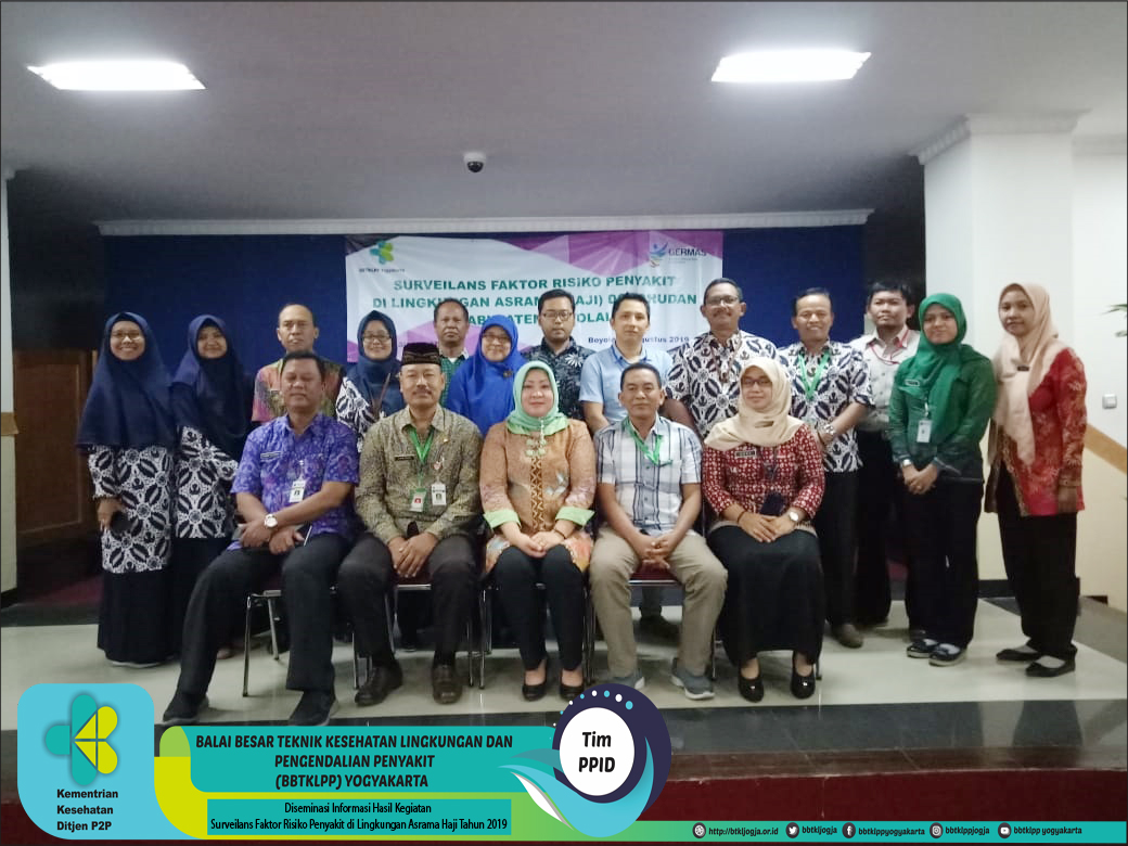 Diseminasi Informasi Hasil Kegiatan Surveilans Faktor Risiko Penyakit di Lingkungan Asrama Haji Tahun 2019