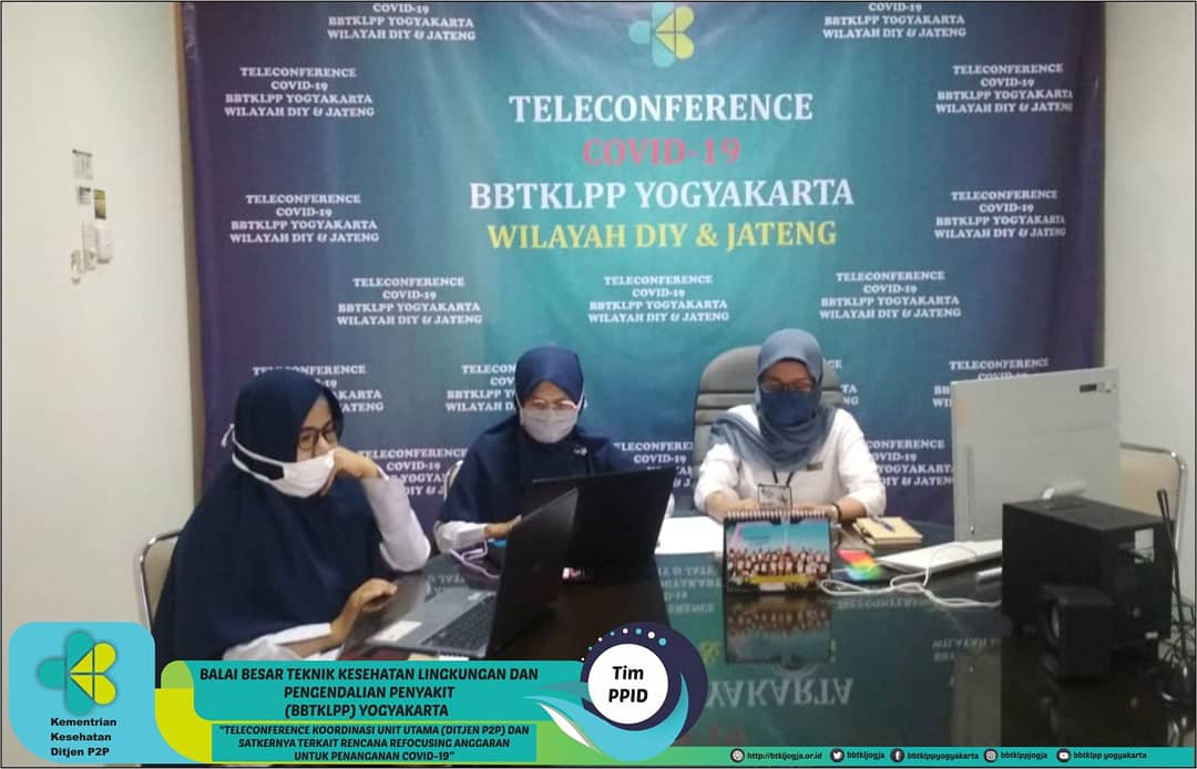 Teleconference Koordinasi Unit Utama (DITJEN P2P) Dan Satkernya Terkait Rencana Refocusing Anggaran Untuk Penanganan COVID-19