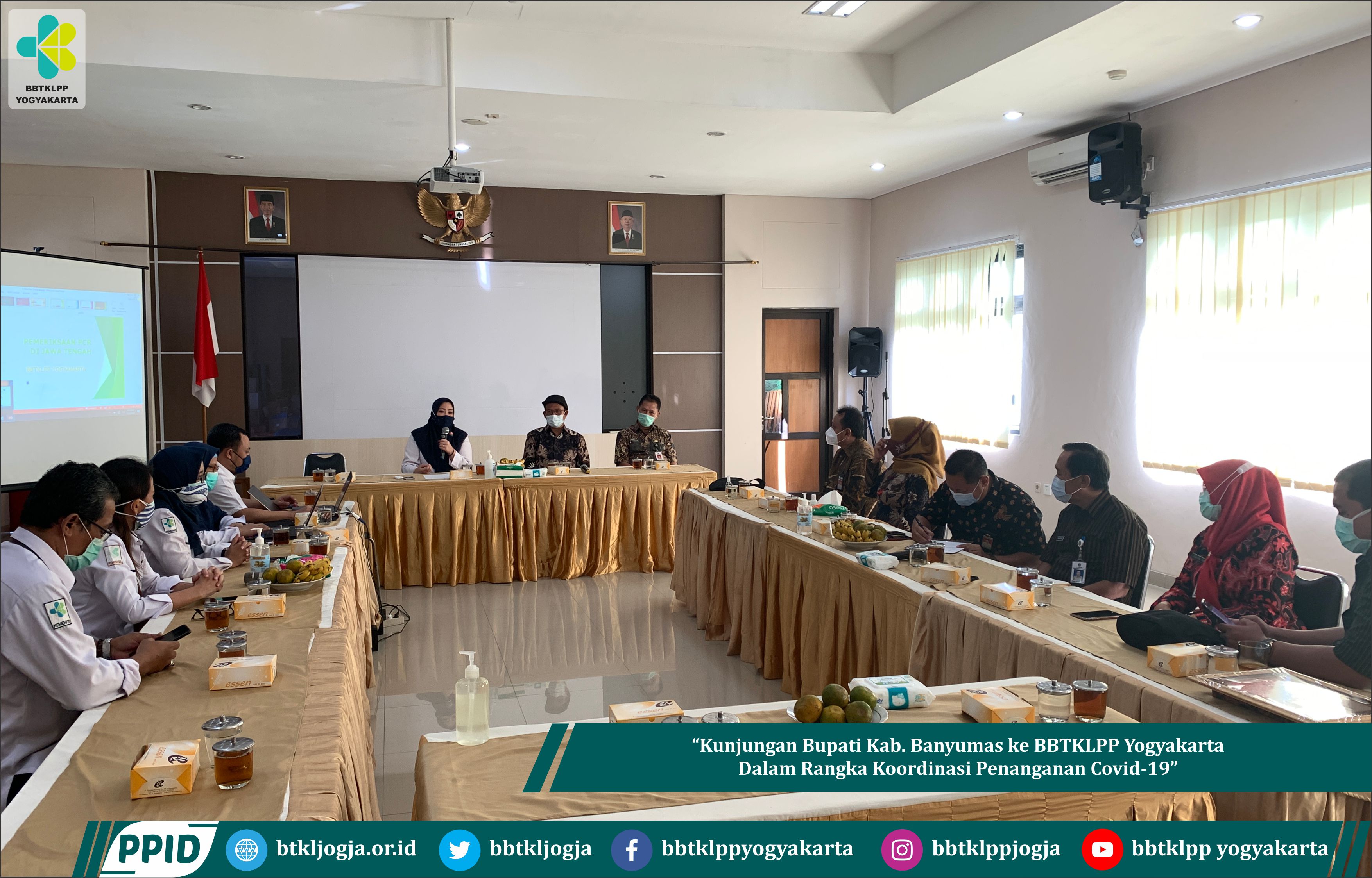 Koordinasi Penanganan Pandemi Covid-19 Bupati Banyumas Dan BBTKLPP Yogyakarta