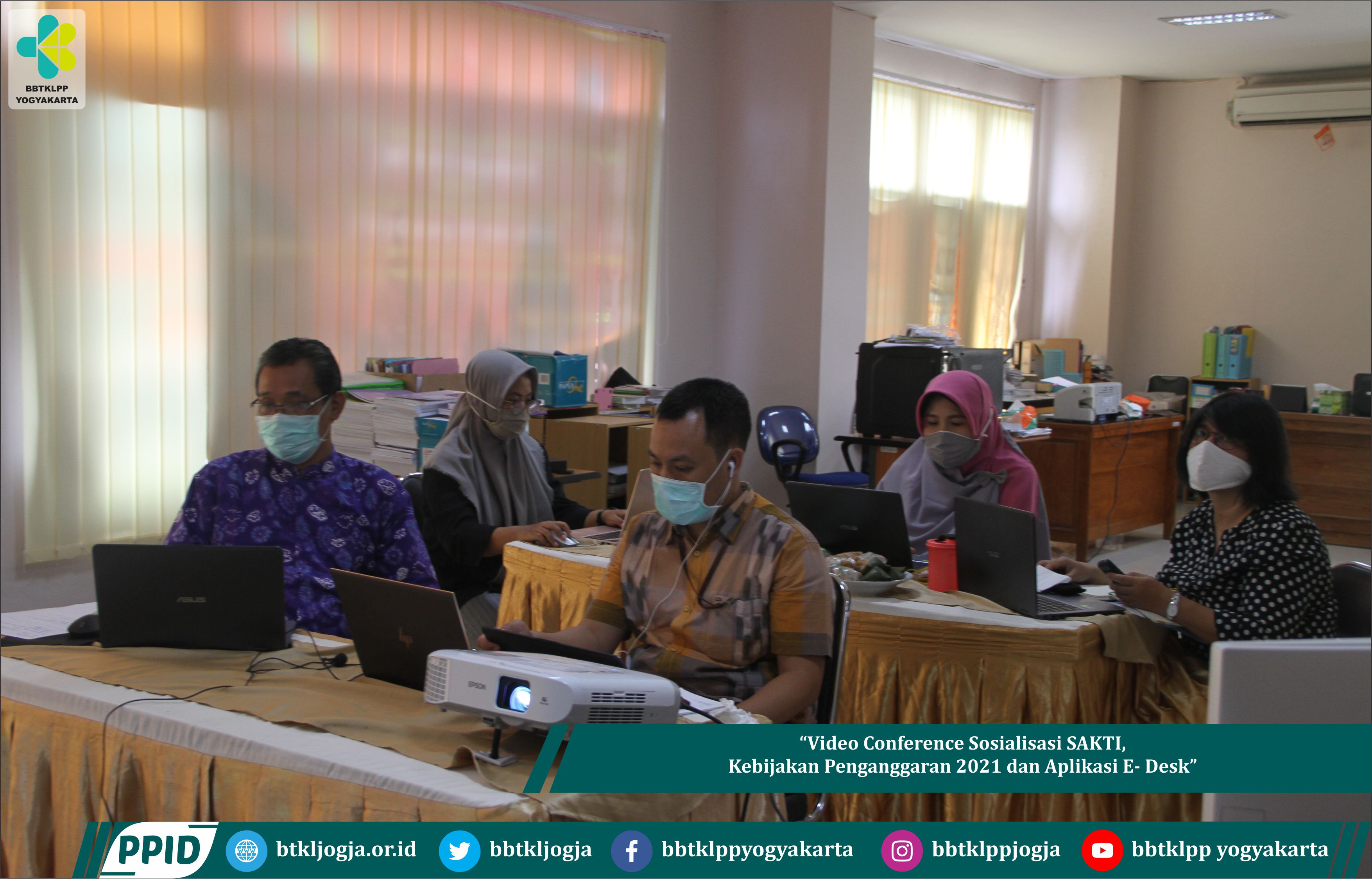 Video Conference Sosialisasi SAKTI, Kebijakan Penganggaran 2021 dan Aplikasi E- Desk