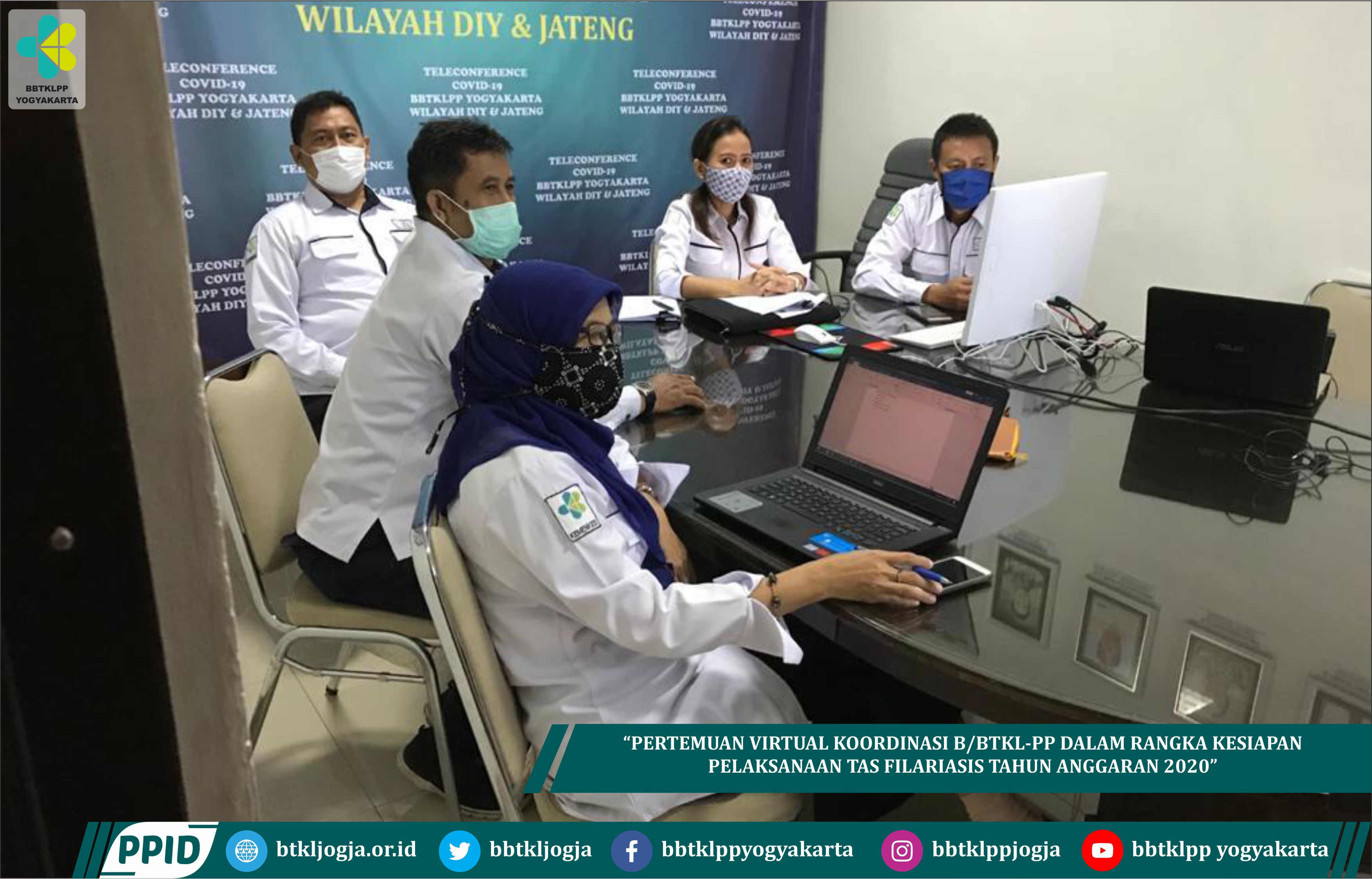 Pertemuan Virtual Koordinasi B/BTKL-PP Dalam Rangka Kesiapan Pelaksanaan Tas Filariasis Tahun Anggaran 2020