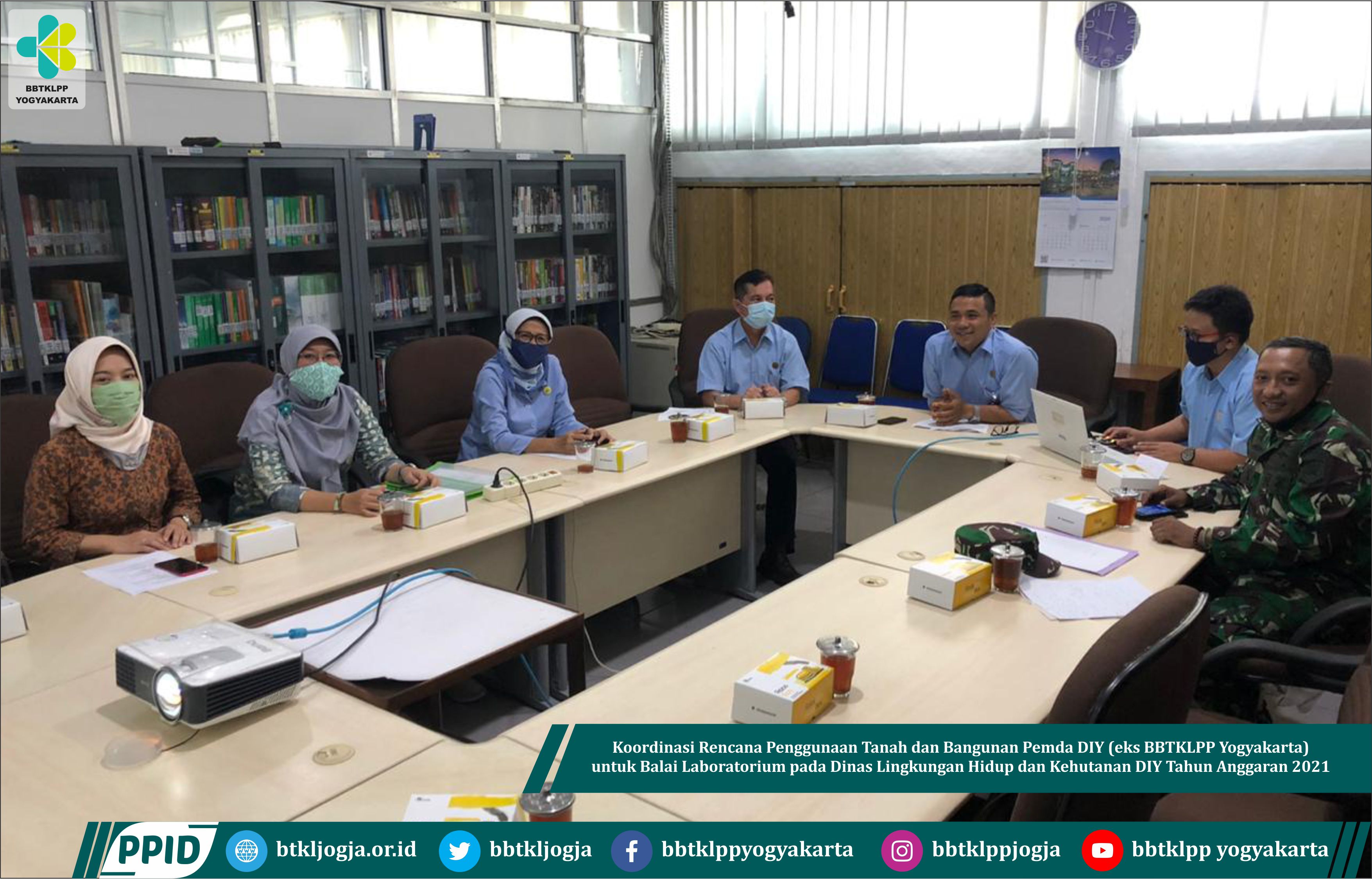 Koordinasi Rencana Penggunaan Tanah dan Bangunan Pemda DIY (eks BBTKLPP Yogyakarta) untuk Balai Laboratorium pada Dinas Lingkungan Hidup dan Kehutanan DIY Tahun Anggaran 2021