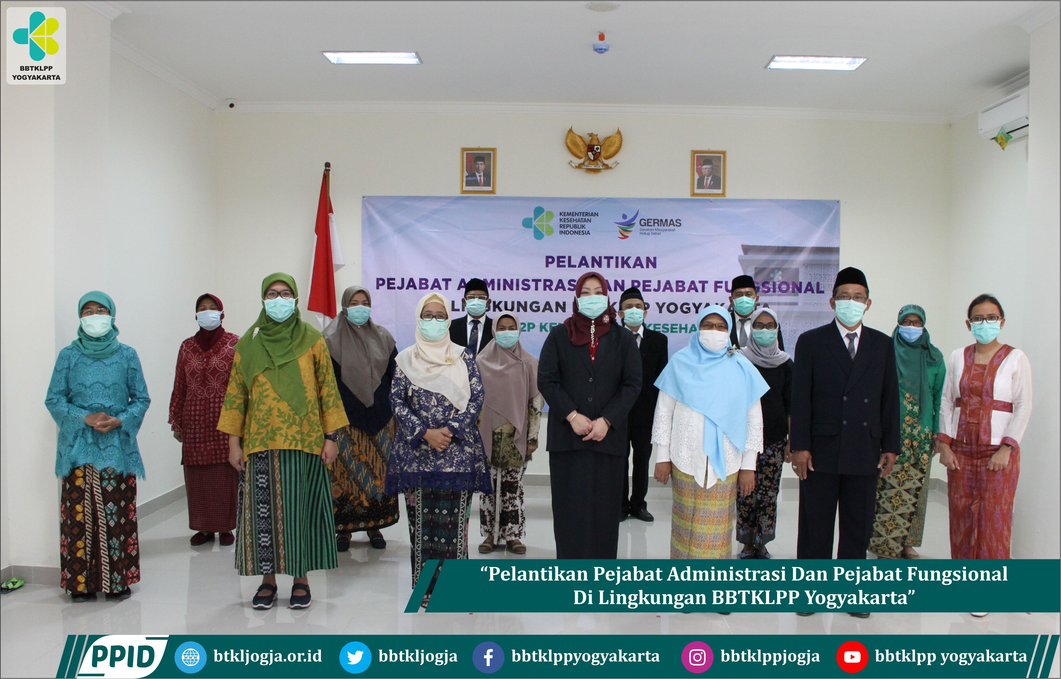 Pelantikan Pejabat Administrasi Dan Pejabat Fungsional Di Lingkungan BBTKLPP Yogyakarta