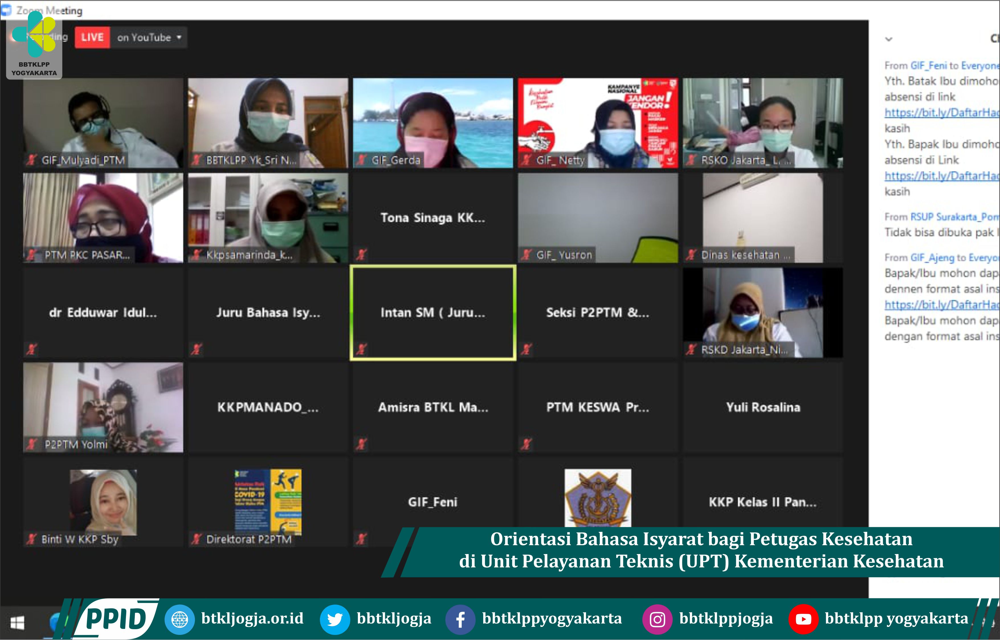 Orientasi Bahasa Isyarat bagi Petugas Kesehatan di Unit Pelayanan Teknis (UPT) Kementerian Kesehatan