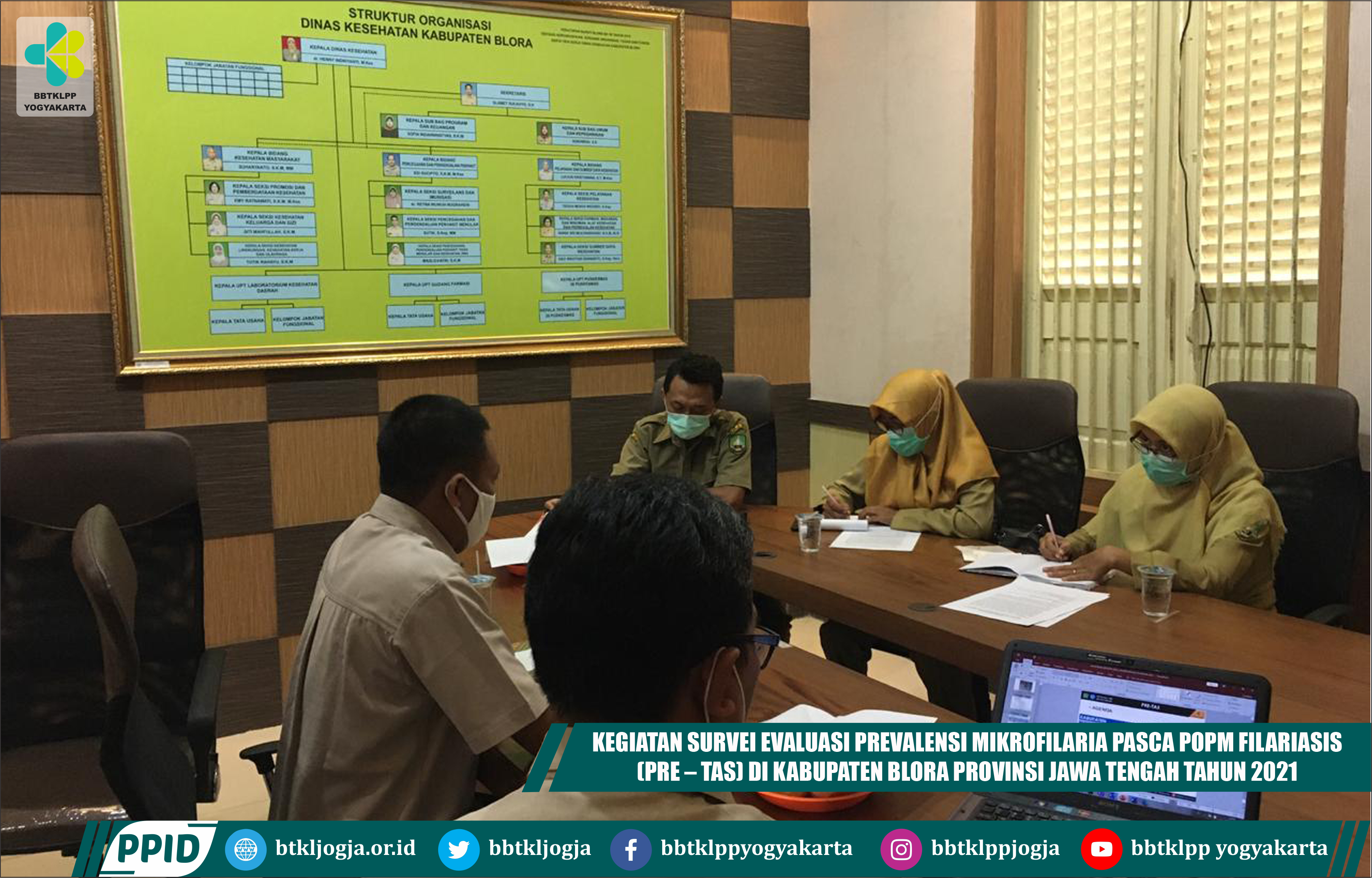 Kegiatan Survei Evaluasi Prevalensi Mikrofilaria Pasca Popm Filariasis (Pre – Tas) Di Kabupaten Blora Provinsi Jawa Tengah Tahun 2021