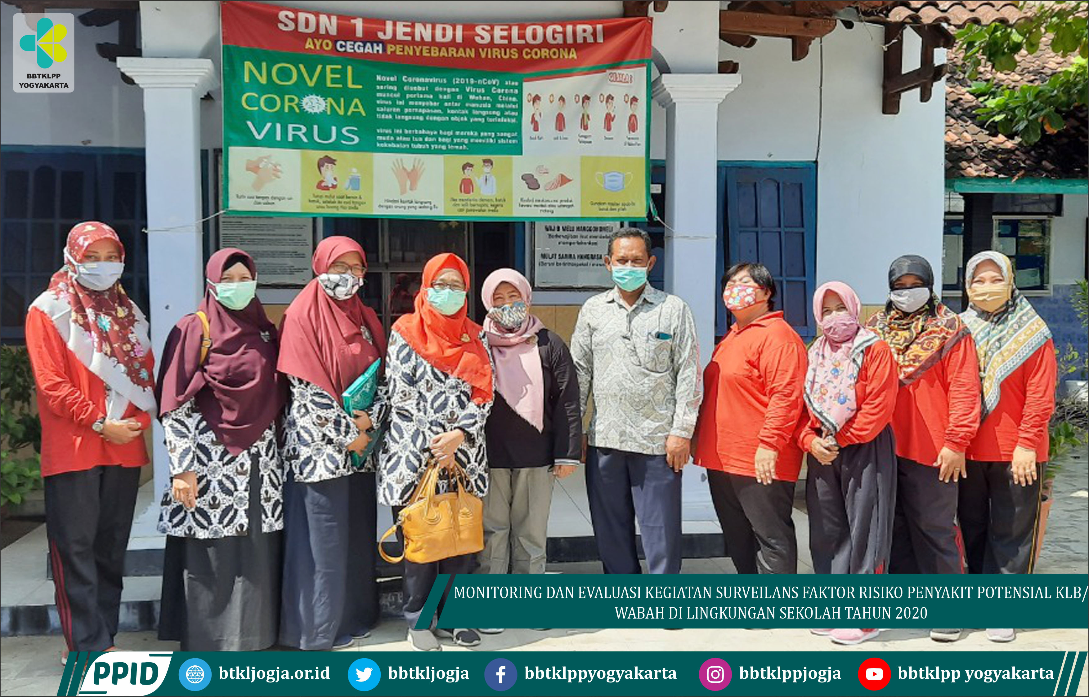 Monitoring Dan Evaluasi Kegiatan Surveilans Faktor Risiko Penyakit Potensial KLB/Wabah Di Lingkungan Sekolah Tahun 2020