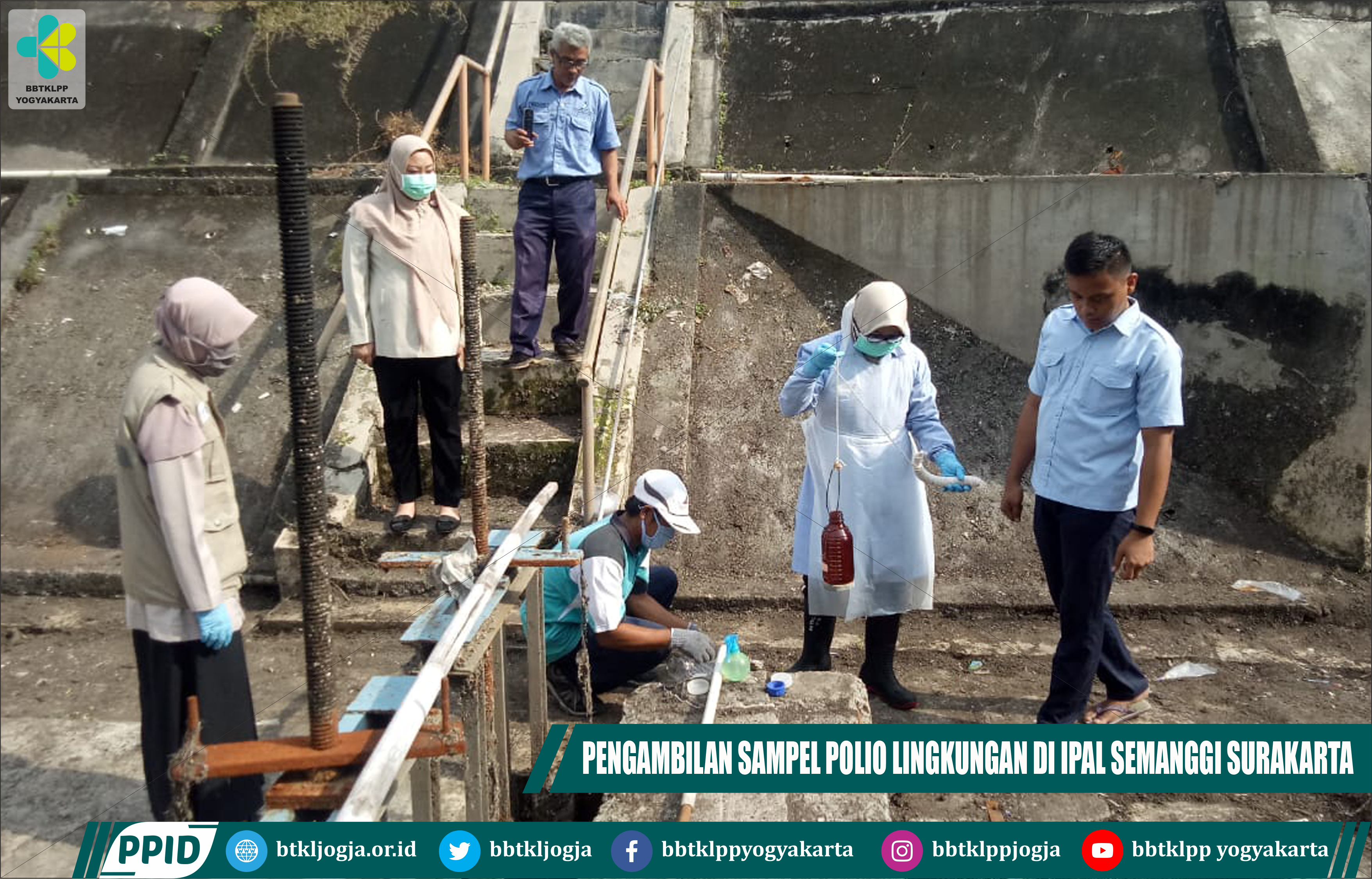 Pengambilan Sampel Polio Lingkungan Di Ipal Semanggi Surakarta