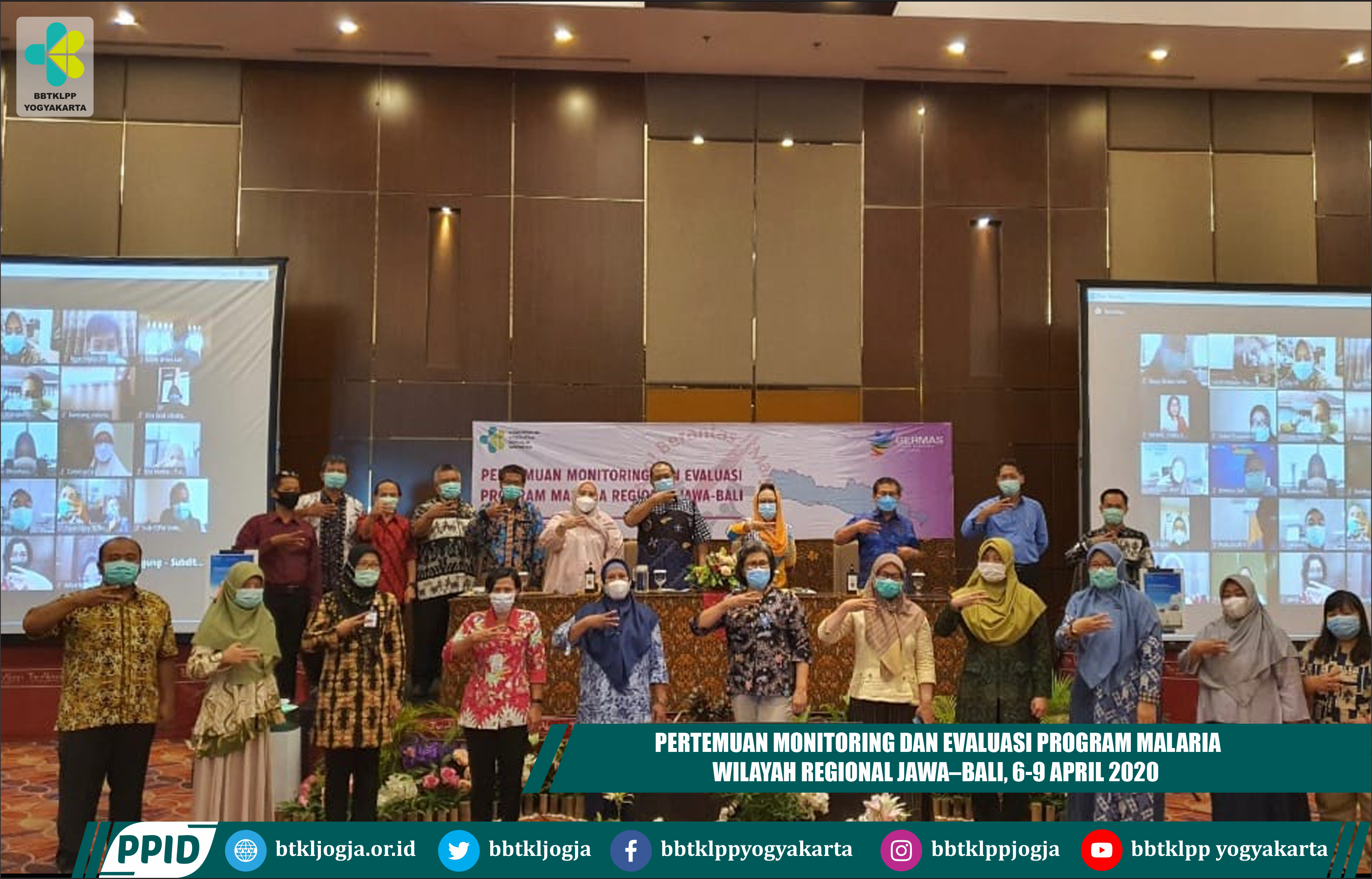 Pertemuan Monitoring Dan Evaluasi Program Malaria Wilayah Regional Jawa–Bali, 6-9 April 2020