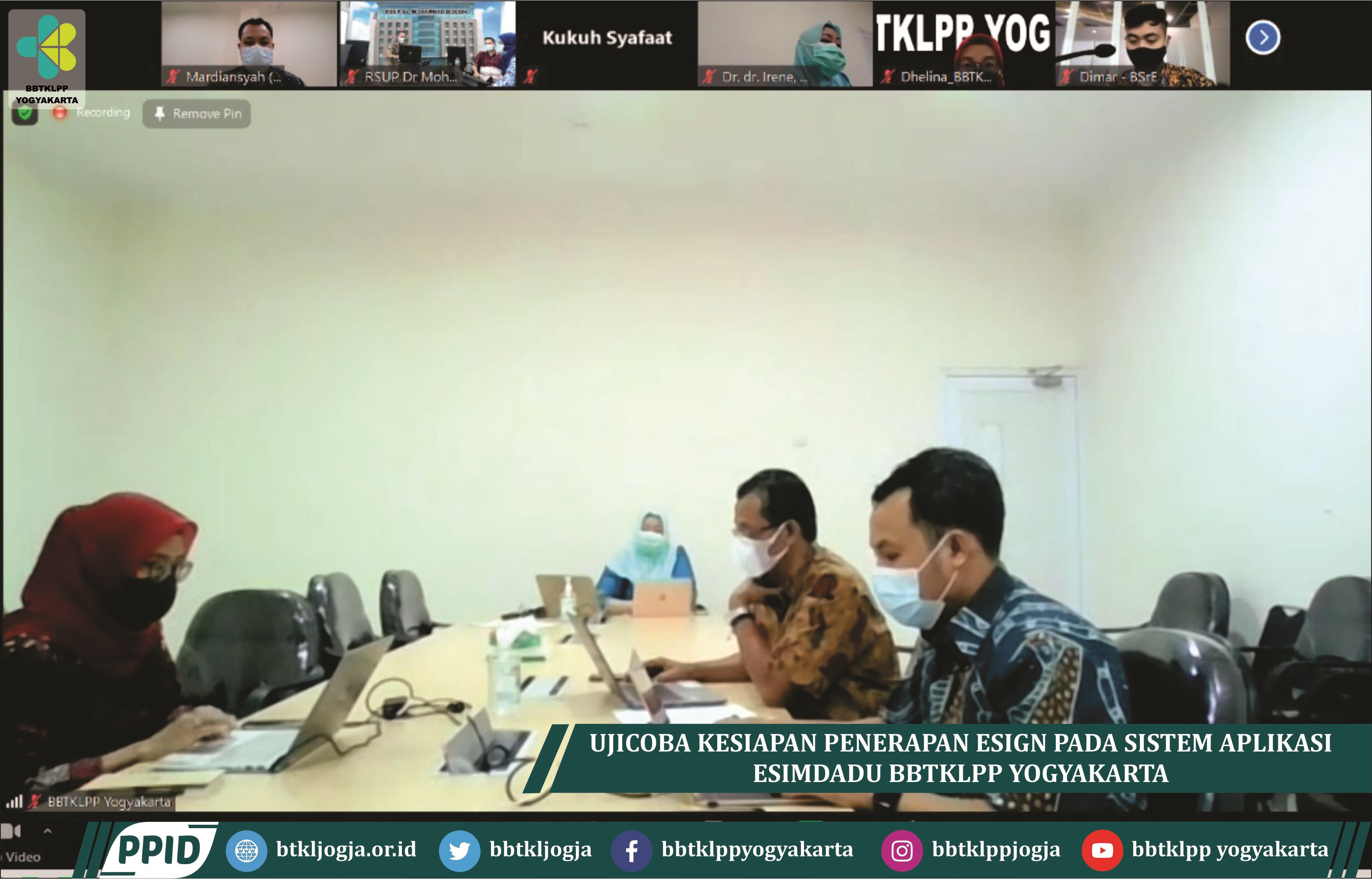 Ujicoba Kesiapan Penerapan Esign pada Sistem Aplikasi eSIMDADU BBTKLPP Yogyakarta