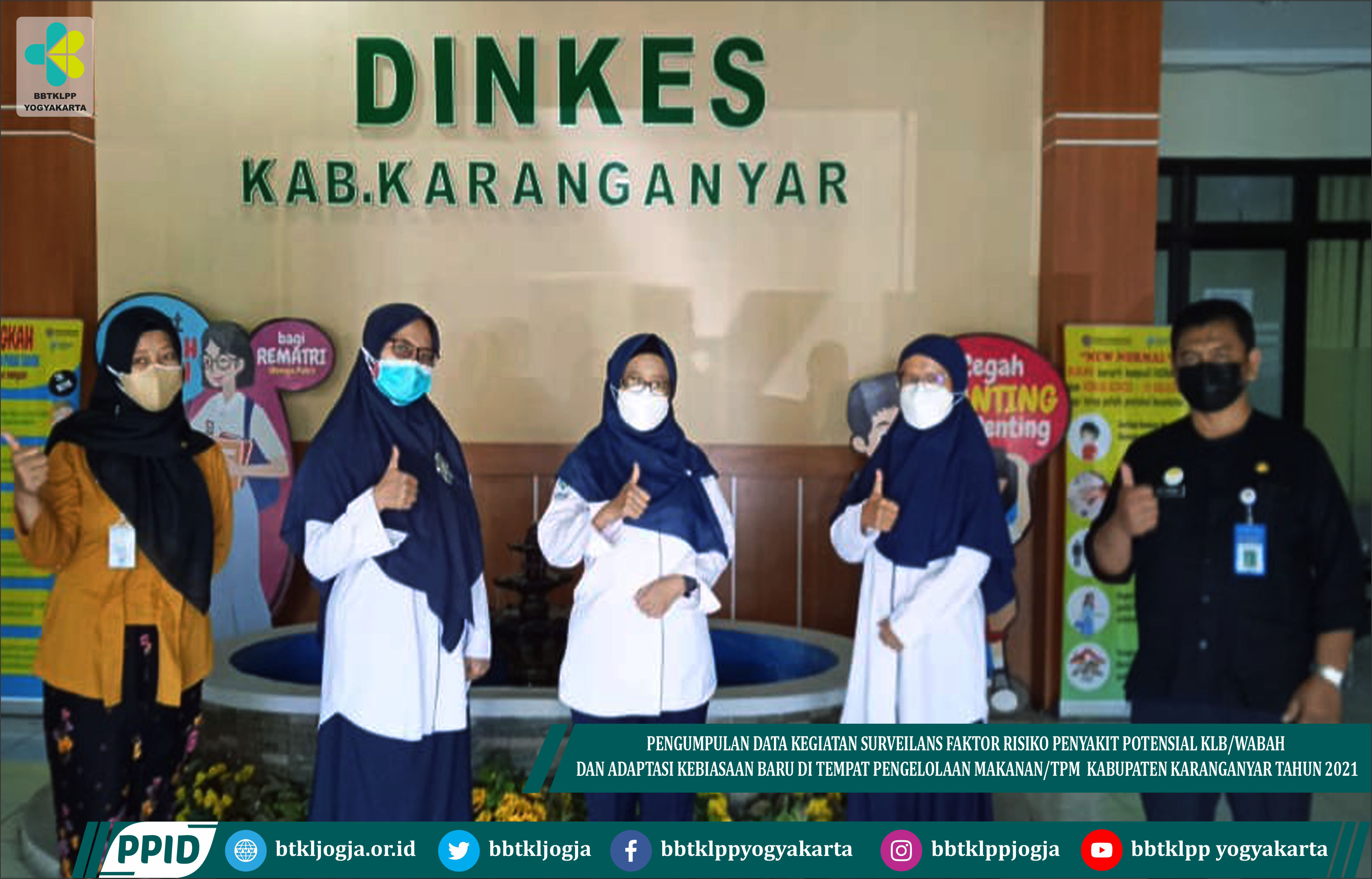 Pengumpulan Data Kegiatan Surveilans Faktor Risiko Penyakit Potensial KLB/Wabah Dan Adaptasi Kebiasaan Baru Di Tempat Pengelolaan Makanan/Tpm  Kabupaten Karanganyar Tahun 2021