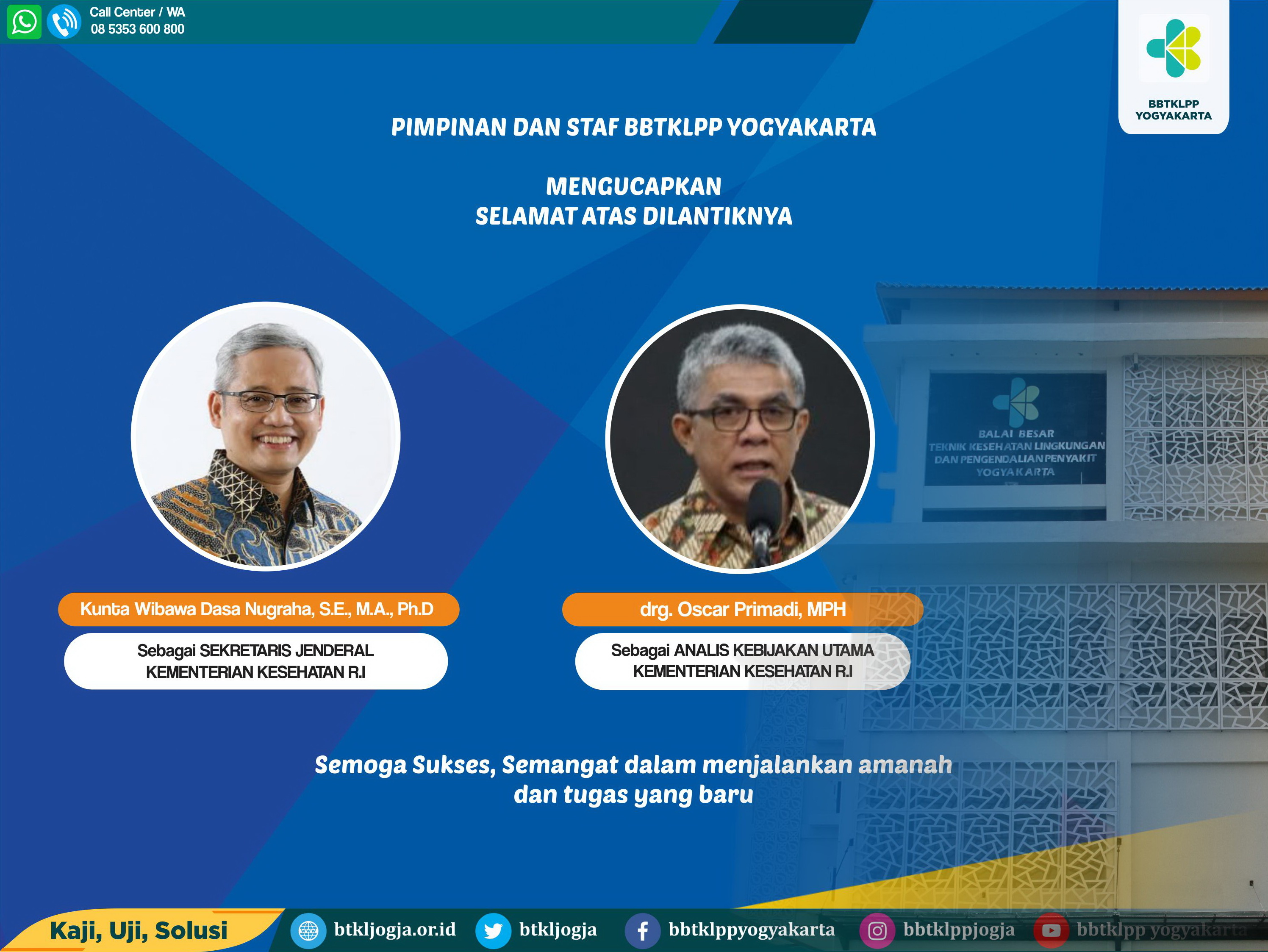 Ucapan Pelantikan Sekretaris Jenderal Kementerian Kesehatan R.I