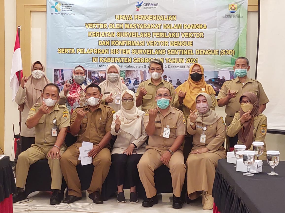 Pertemuan Upaya Pengendalian Vektor Oleh Masyarakat Dalam Rangka Kegiatan Surveilans Perilaku Vektor dan Konfirmasi Vektor Dengue Serta Pelaporan Sistem Surveilans Sentinel Dengue (S3D) di Kabupaten Grobogan Tahun 2021